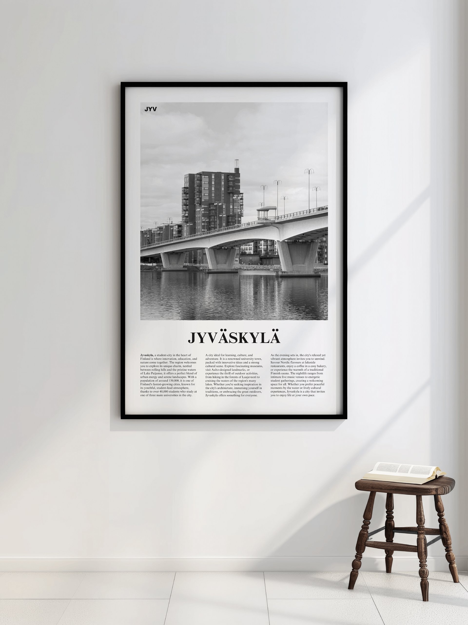 Jyvaskyla 02 Newspaper Poster | Framed product image (7)