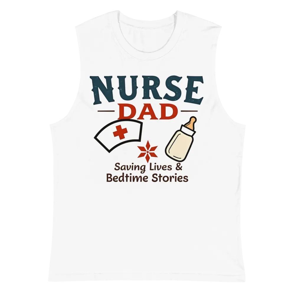 Nurse Dad Saving Lives Muscle Tank product image (2)