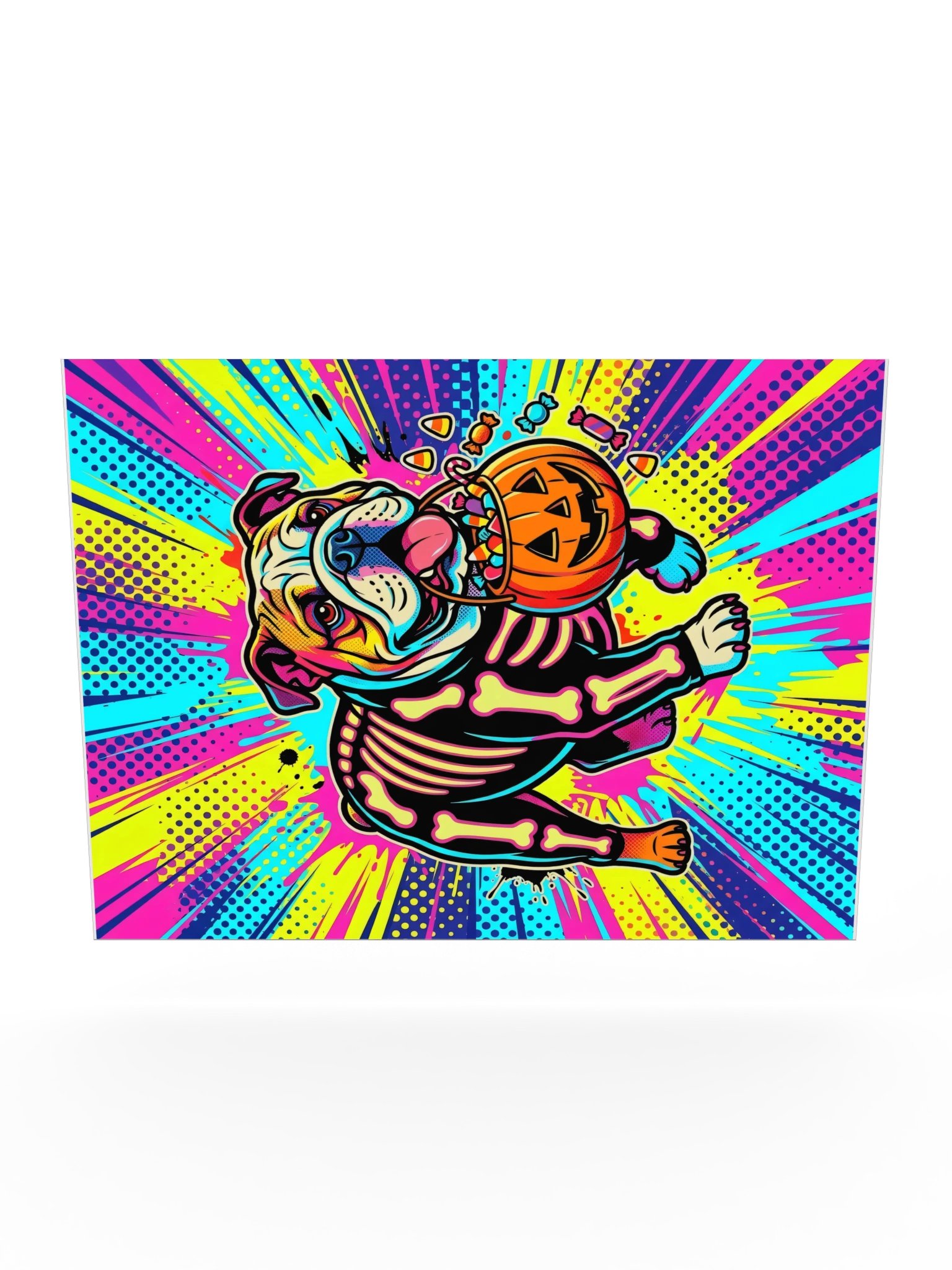 Skeleton Costume Bulldog Poster product image (24)