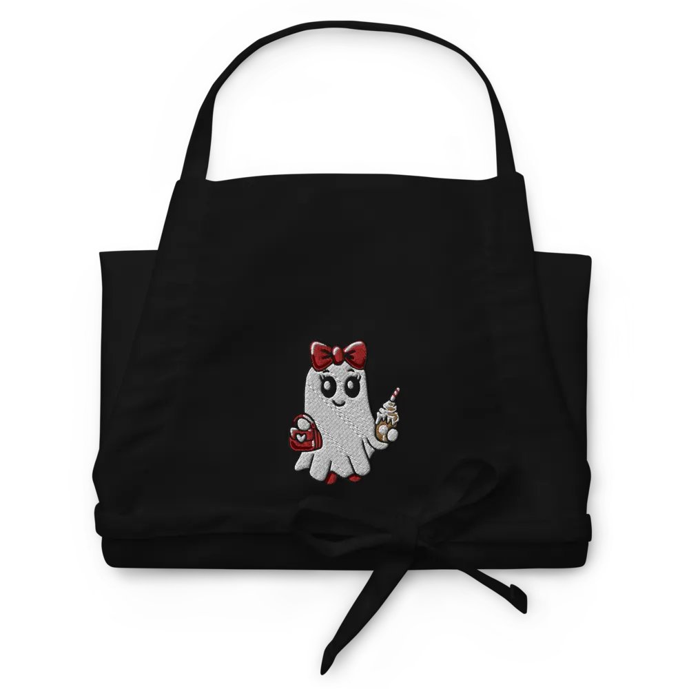 Stylish Ghost Embroidered Cooking Apron product image (4)