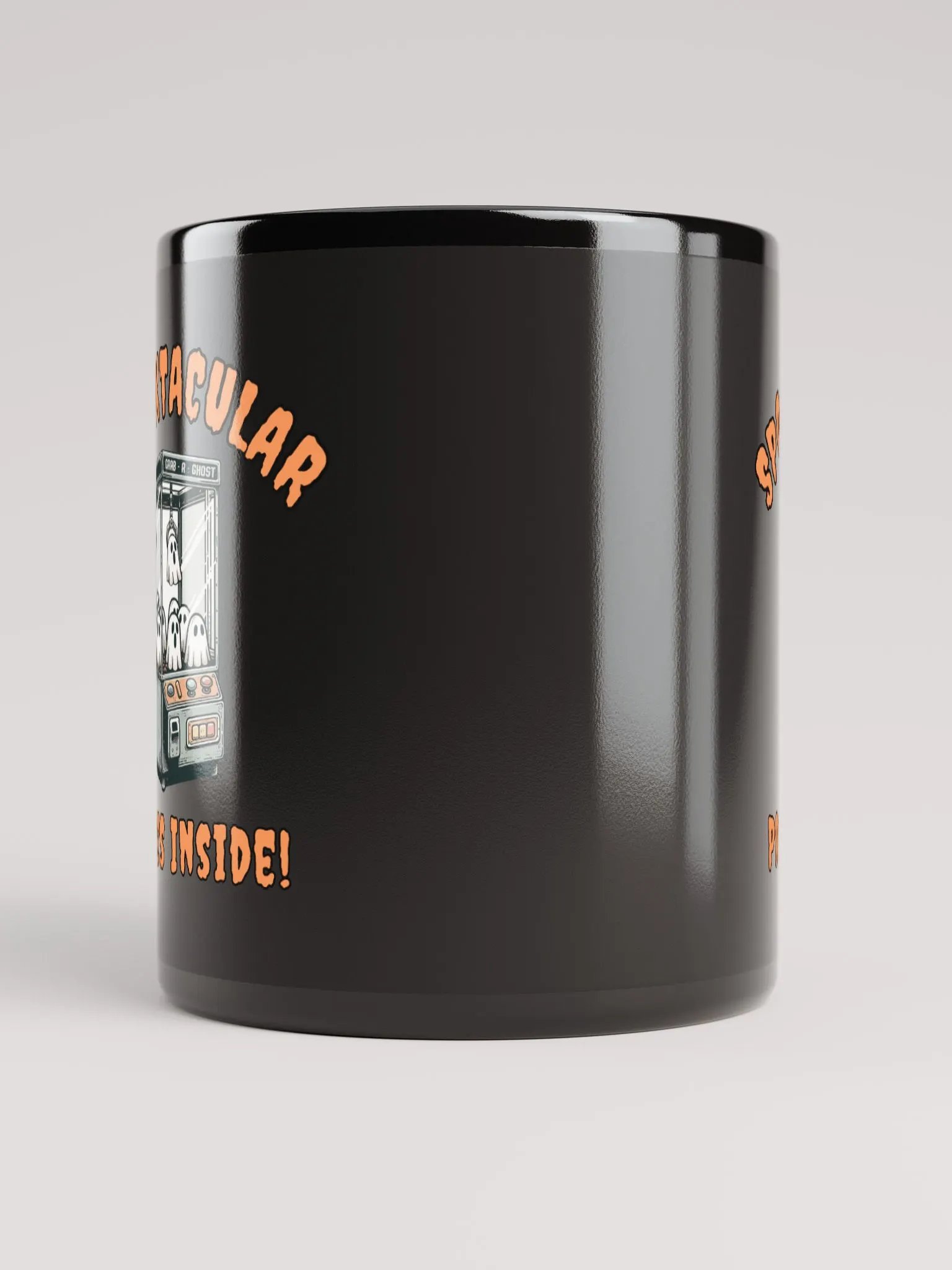 Spooktacular Ghost Claw Machine Black Glossy Mug product image (6)