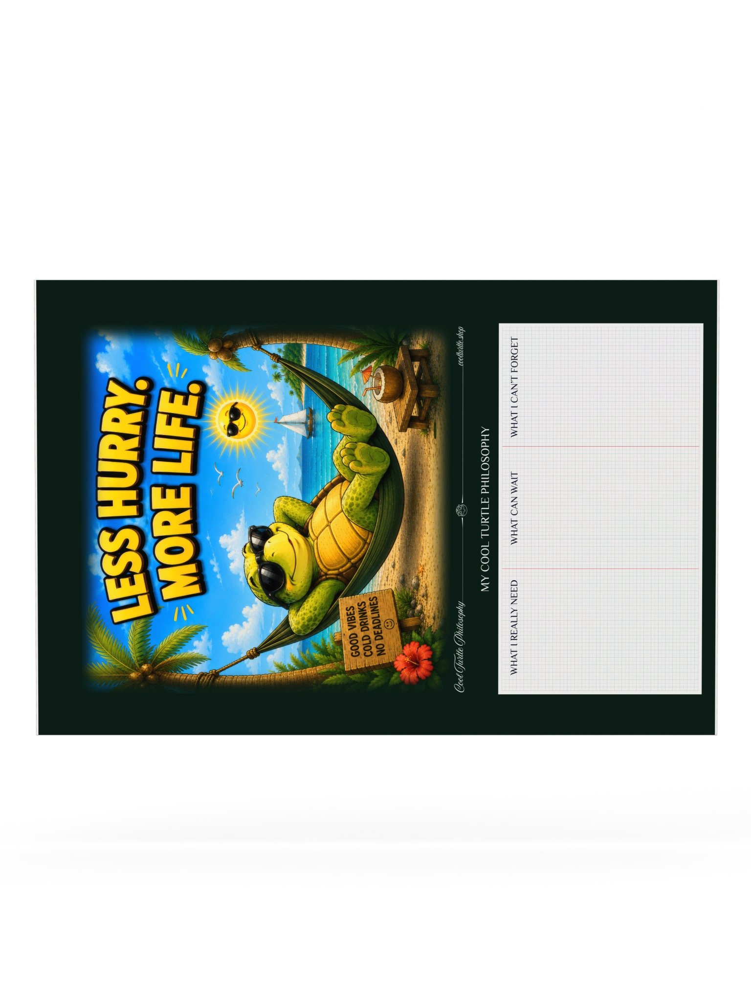 LESS HURRY. MORE LIFE. — Cool Turtle Matte Art Poster product image (6)