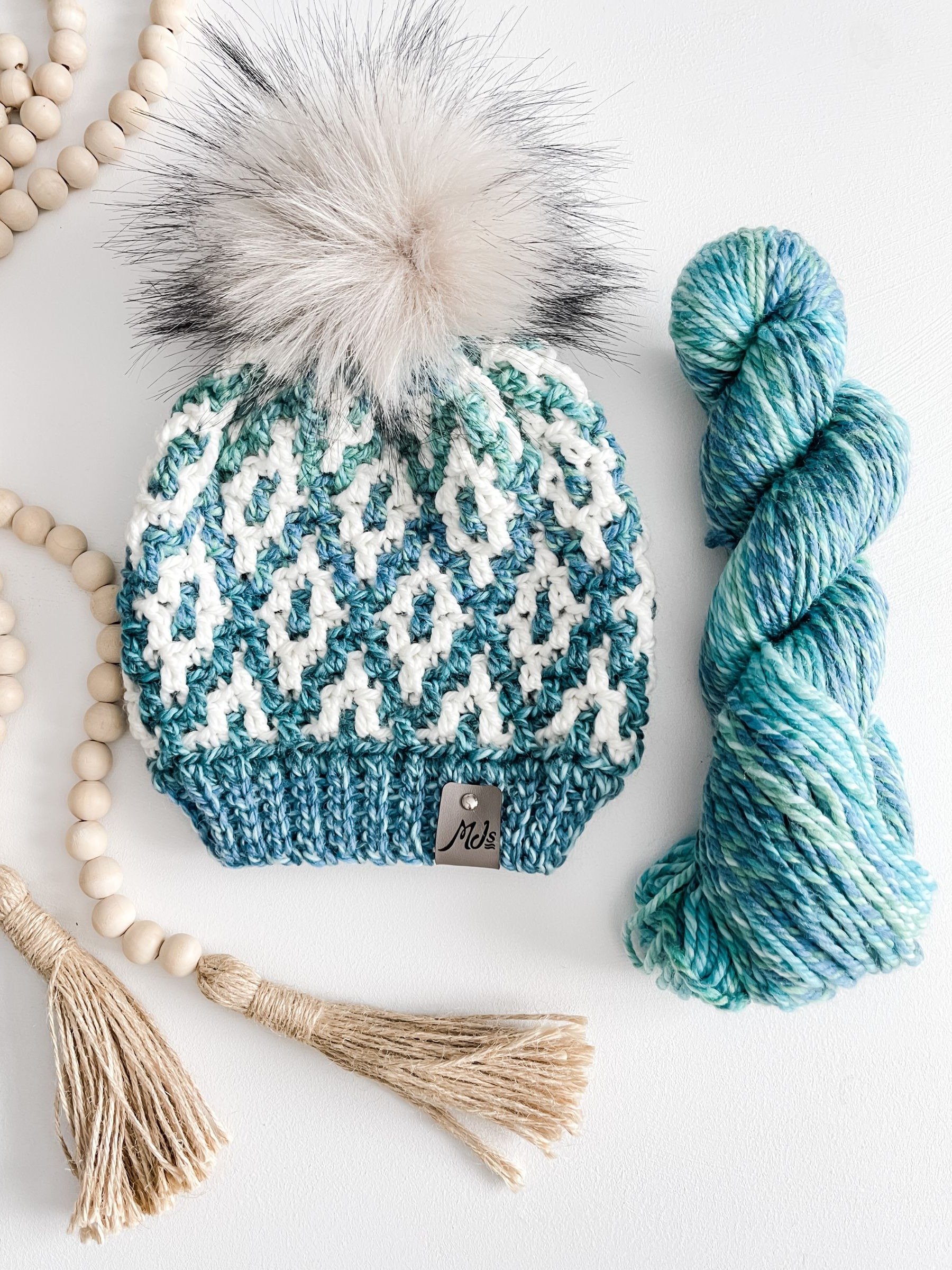 Bulky Mosaic Beanie Crochet Pattern product image (7)