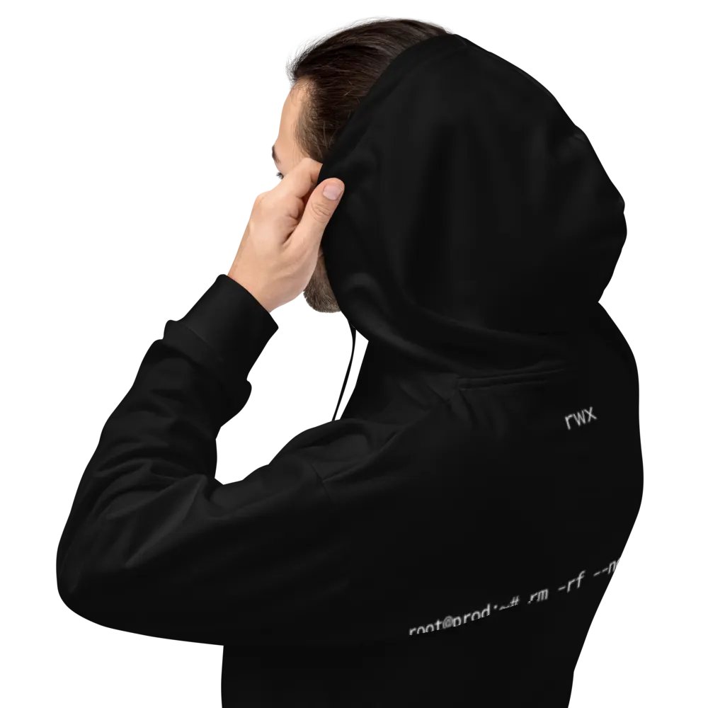 goodbye cruel world, rm -rf / hoodie (dark mode) product image (3)