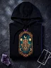 Celestial Hamsa Mirror – Mystical Moon Phases &amp; All-Seeing Eye Portal