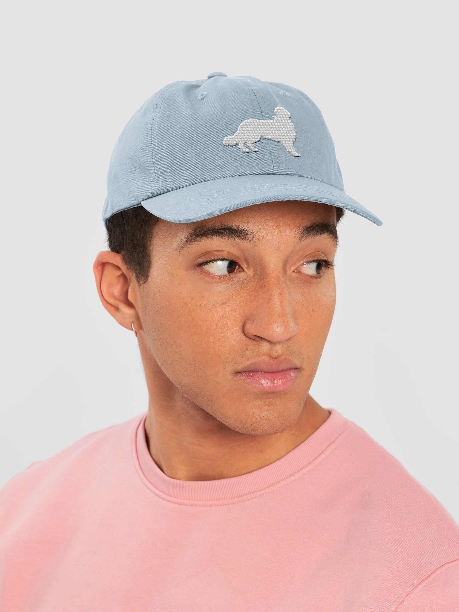 Dog Silhouette Light Blue Dad Hat product image (11)