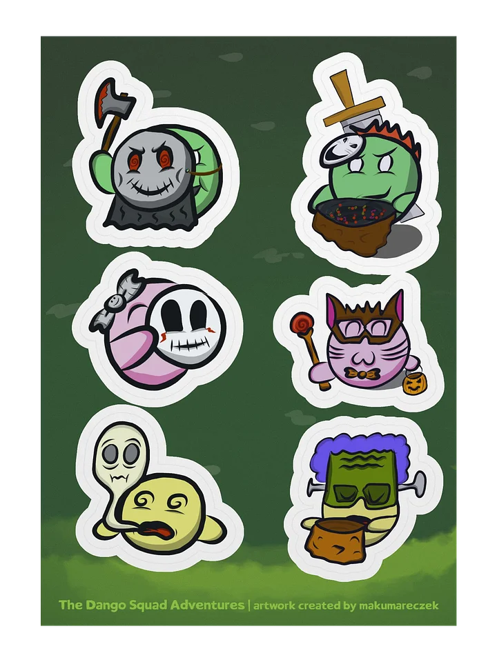 Dango Halloween Set - Kiss Cut Sticker Sheet product image (1)