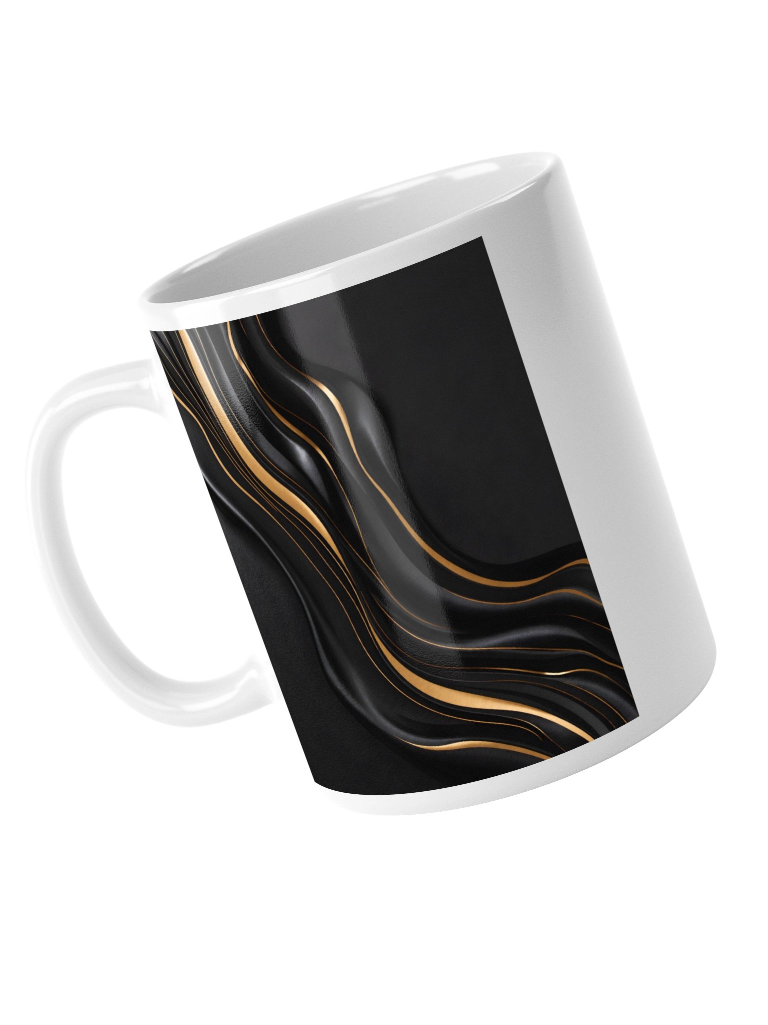 Midnight Gold Flow Ceramic Mug – Luxury Black & Gold Coffee Cup for Home & Office 11 oz product image (5)