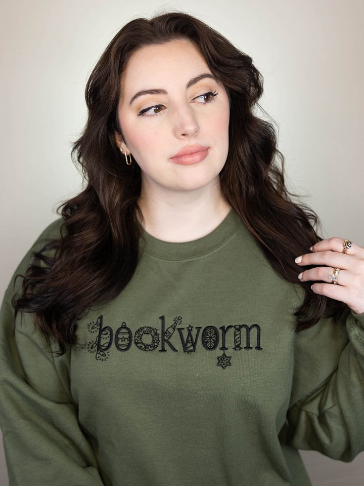Winter Bookworm Embroidered Sweatshirt product image (2)