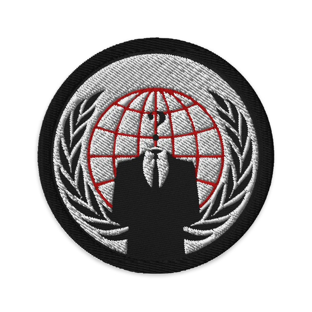 Anonymous Patch Red On White product image (1)