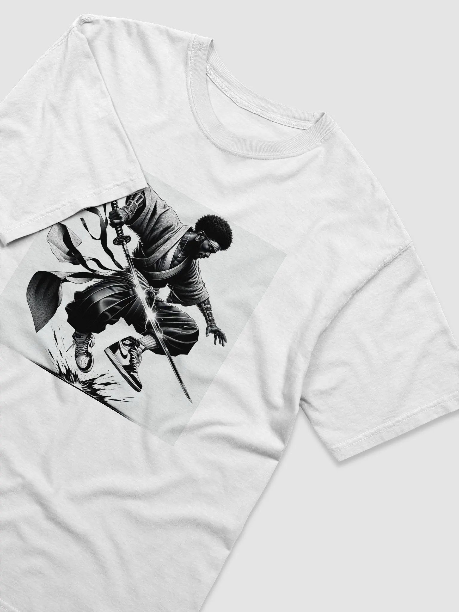 Black Samurai Tee White V2 product image (7)