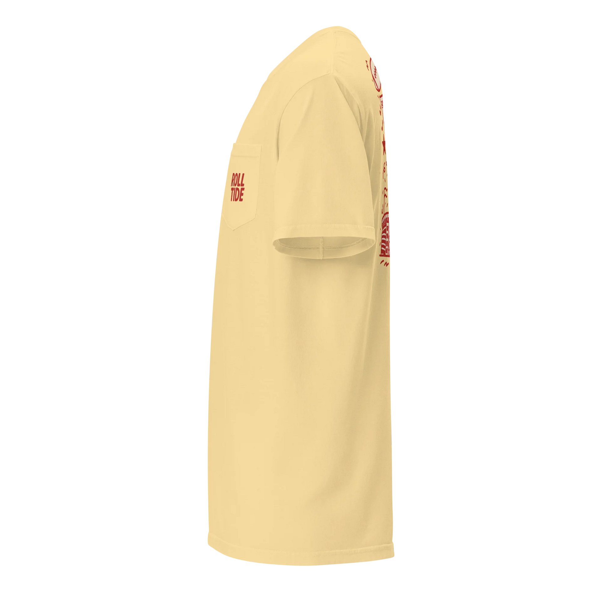 Bold Red 'ROLL TIDE' Pocket Tee product image (9)