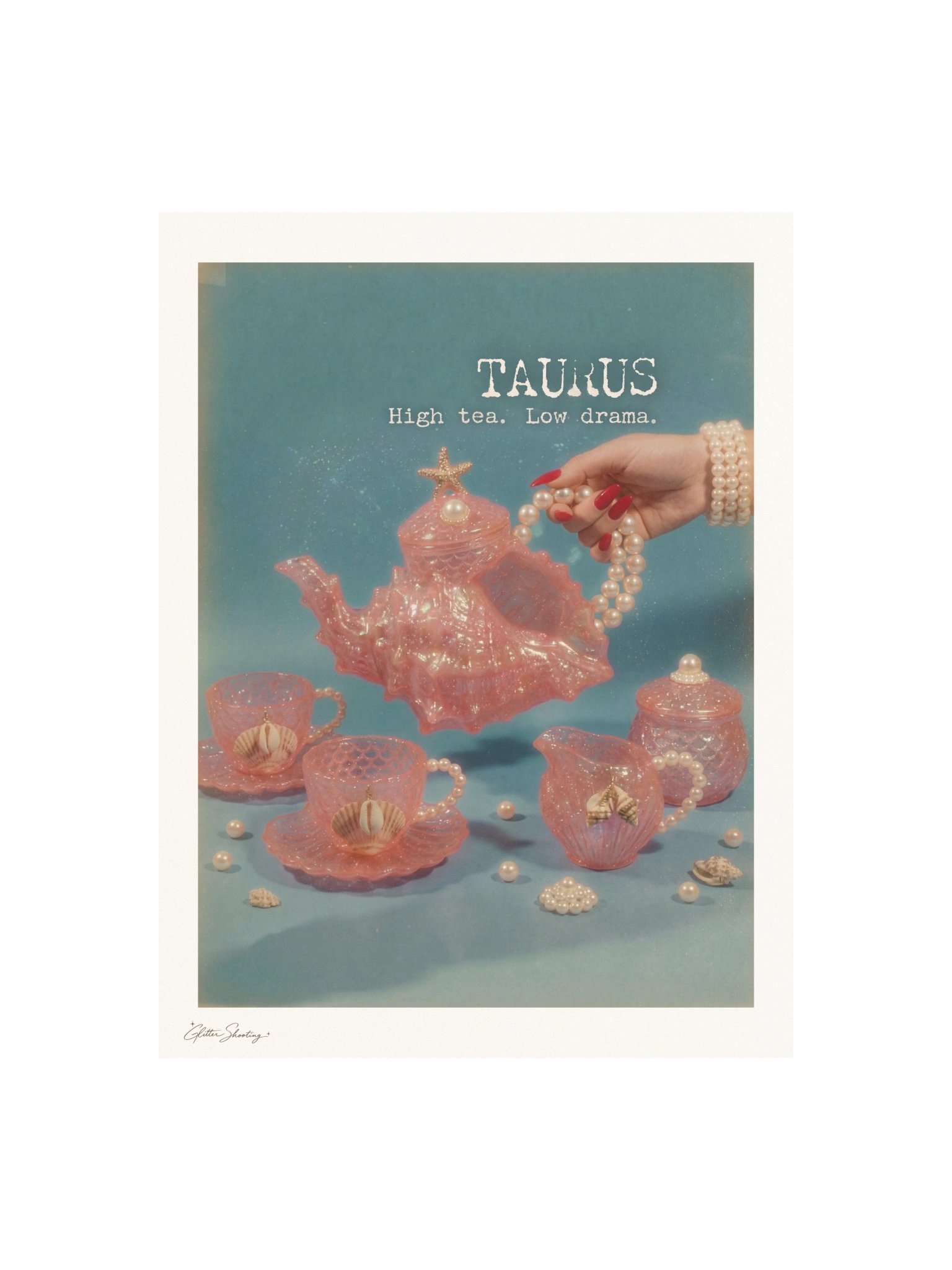 Taurus Mermaid Zodiac Art Print product image (1)