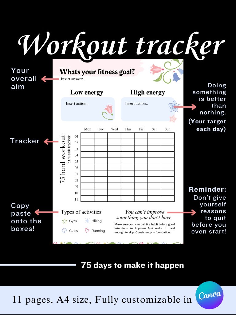 75 Hard Planner by Ouelle product image (6)