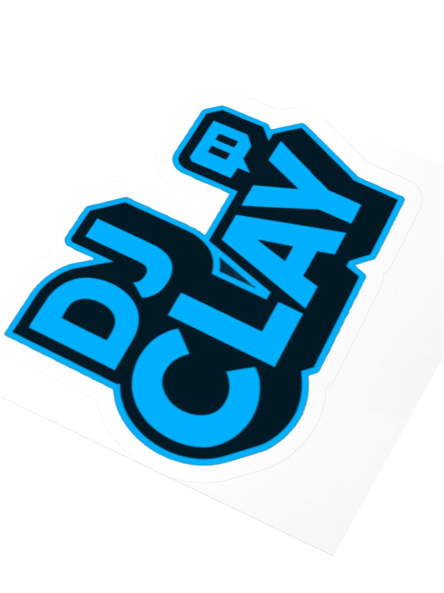 DJ CLAY (Electric) Blue Kiss Cut Stickers product image (3)