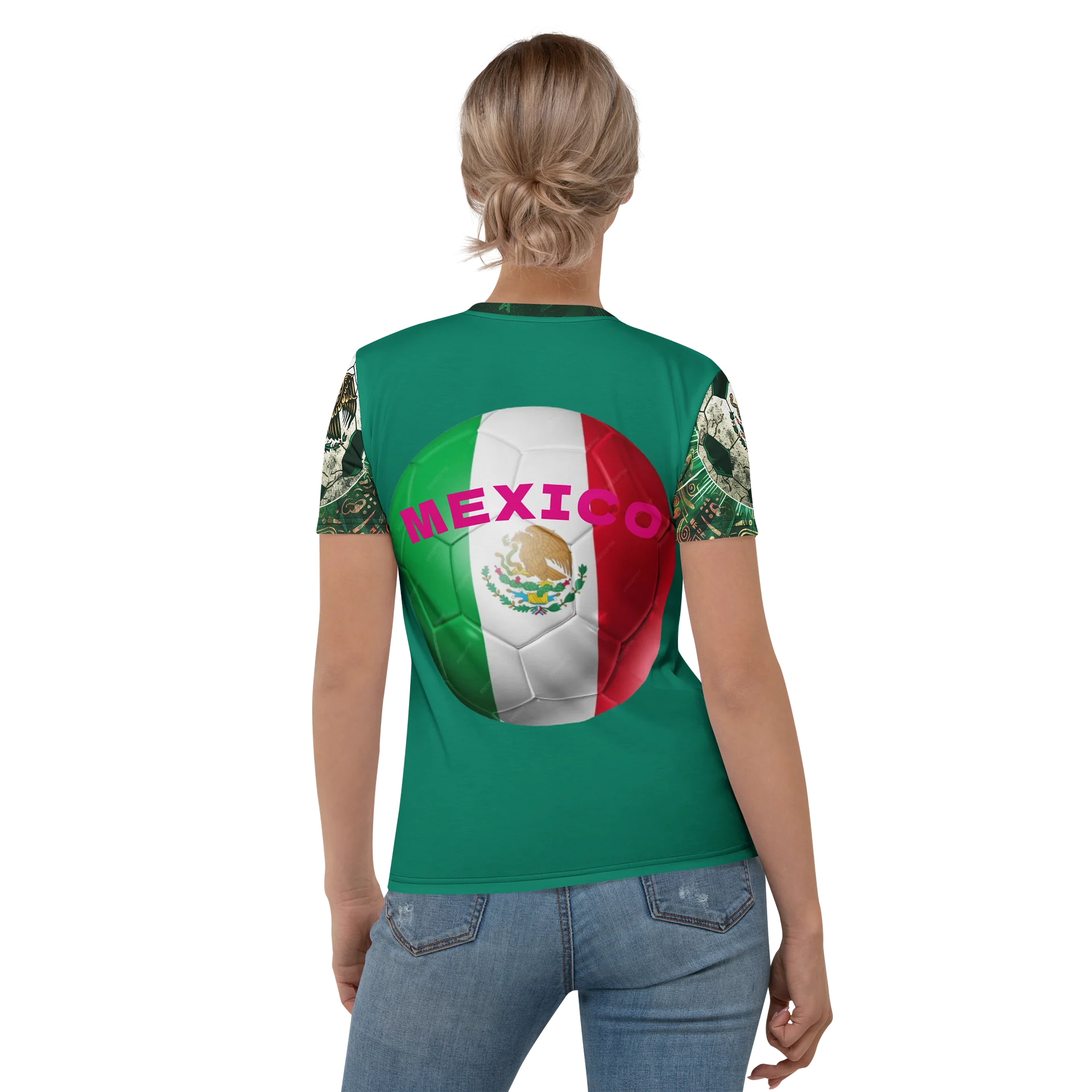 Mexico Womens Fantasy Football Shirt | Camiseta de fútbol femenina de fantasía mexicana product image (4)