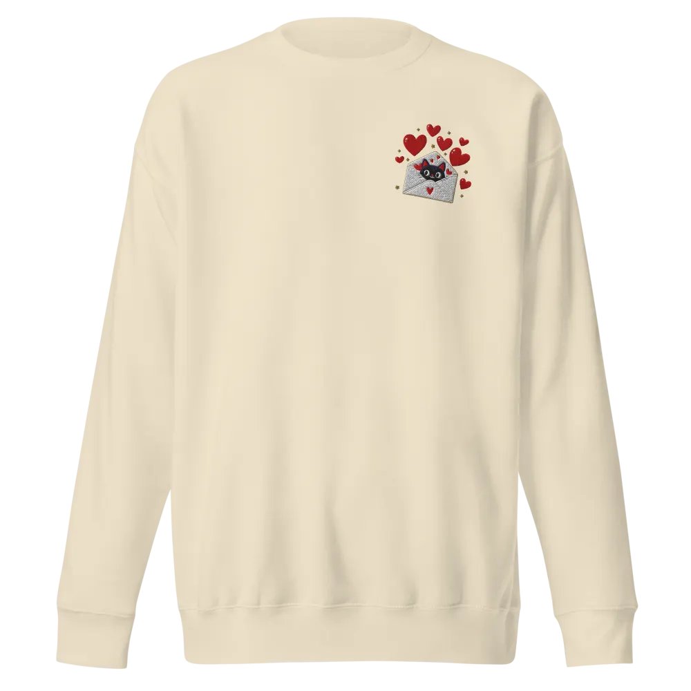 Cat Date Night -Embroidered Premium Sweatshirt product image (5)