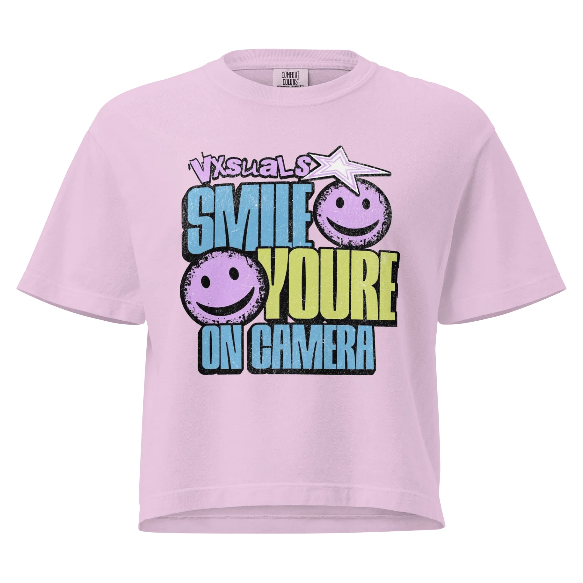 'Smile You're on Camera' Womens Cropped Tee product image (1)