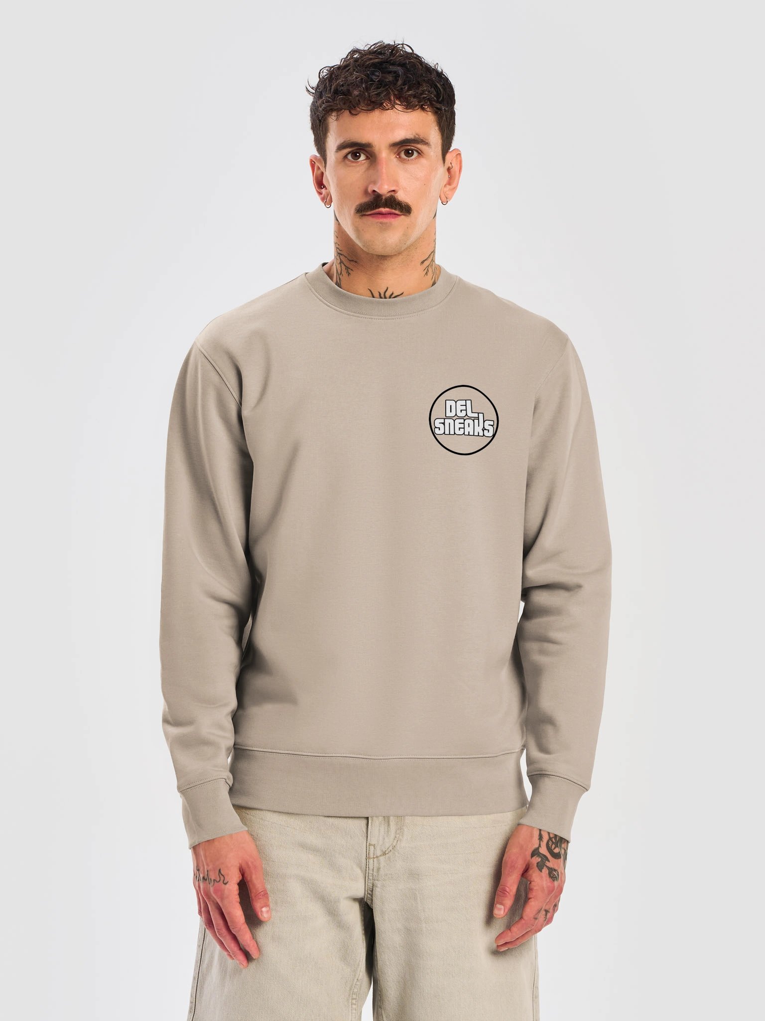 F&B Circular Logo Crew Neck Sweatshirt Desert Dust product image (5)