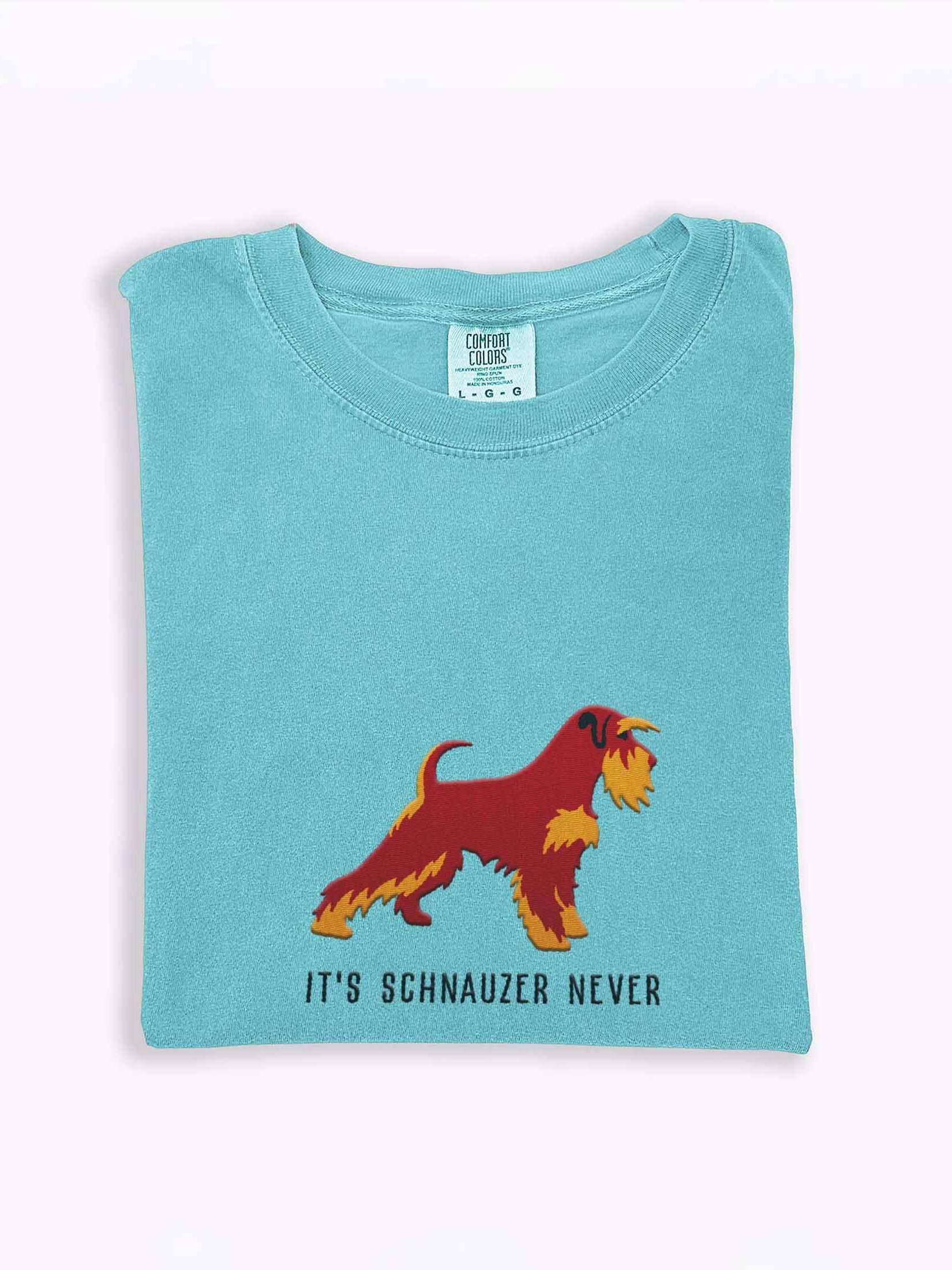It's Schnauzer Never T-Shirt(Embroidered) of a Miniature Schnauzer(Liver & Tan) product image (1)