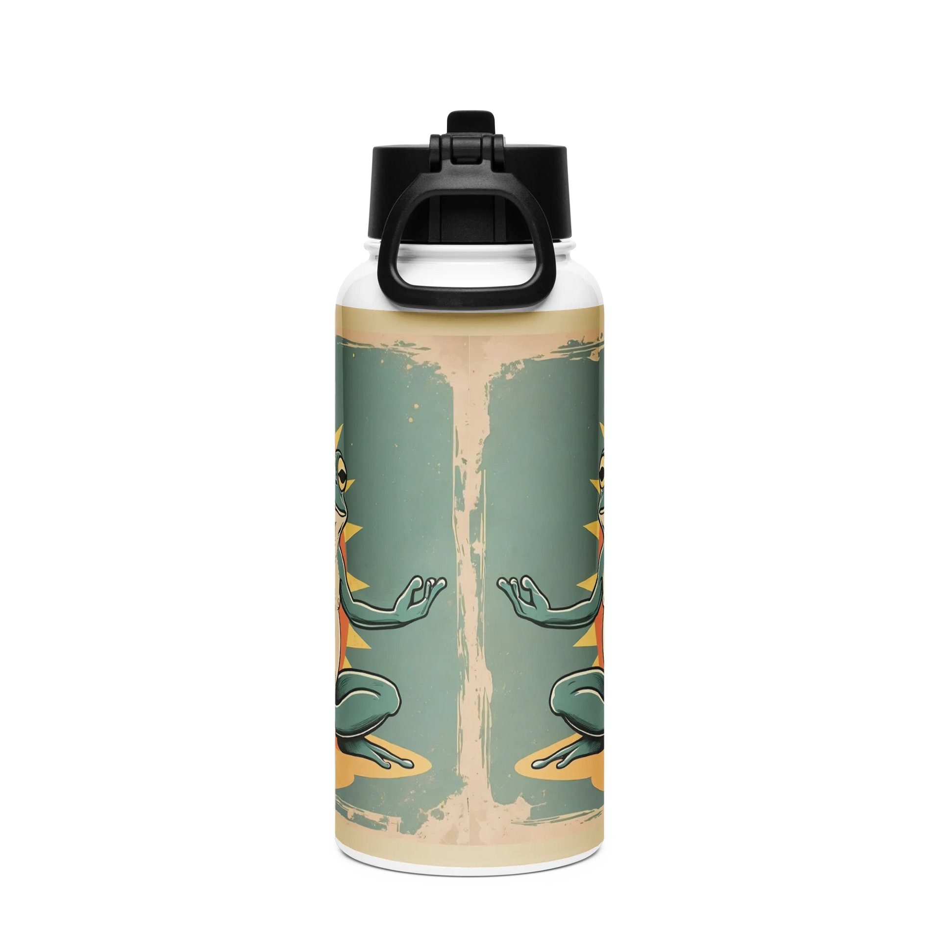 Meditating Frog Stainless Steel Water Bottle product image (2)