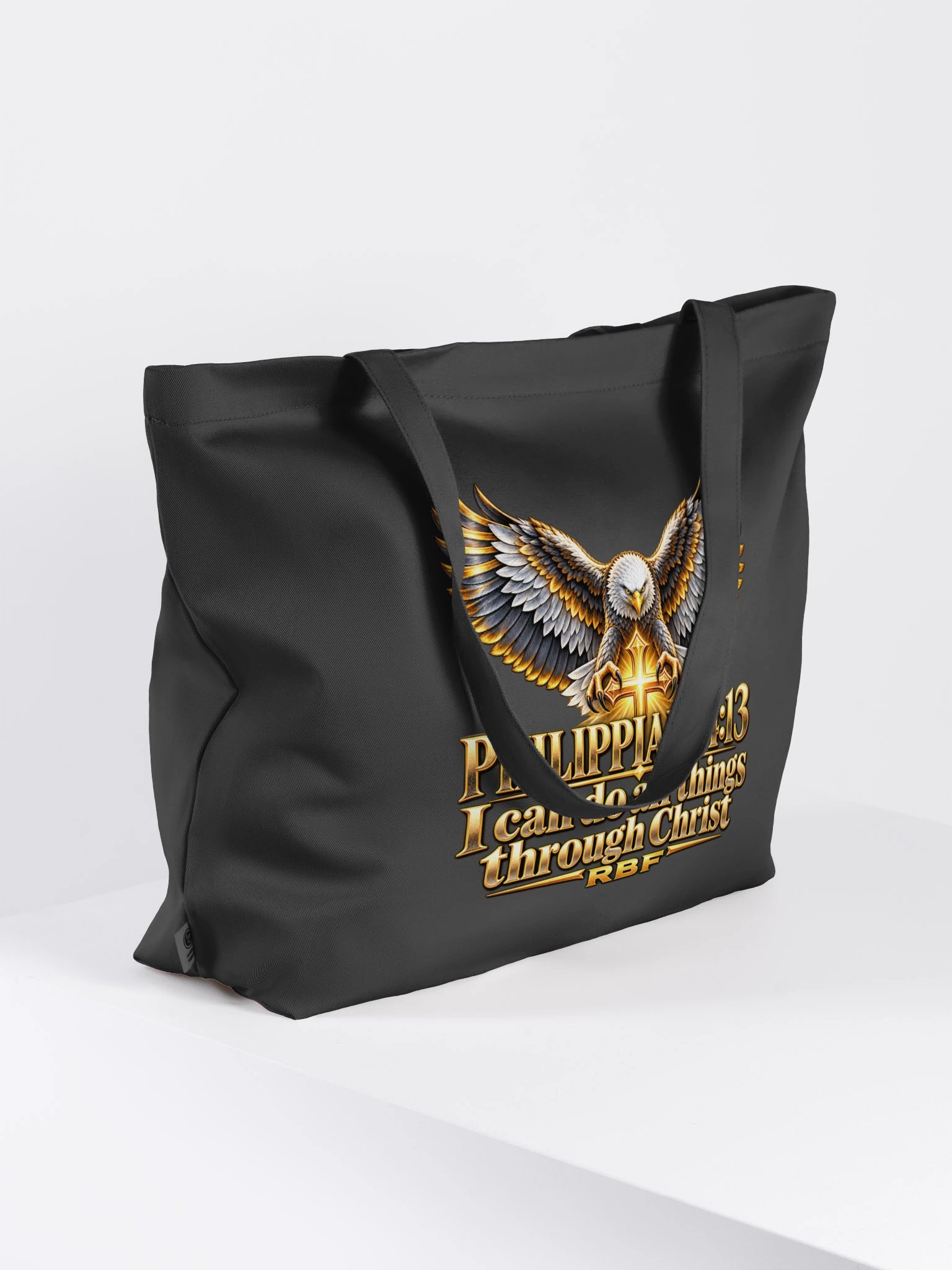 Strength in Christ Large Tote — Philippians 4:13 product image (4)