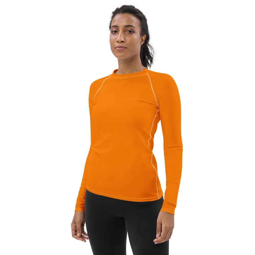 Plain Color Orange Rash Guard product image (3)