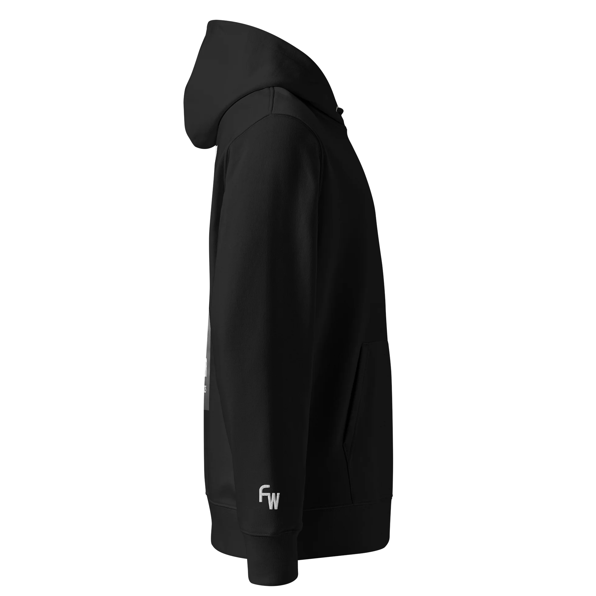 Embroidered Monogram Hoodie in Black with Backprint product image (9)