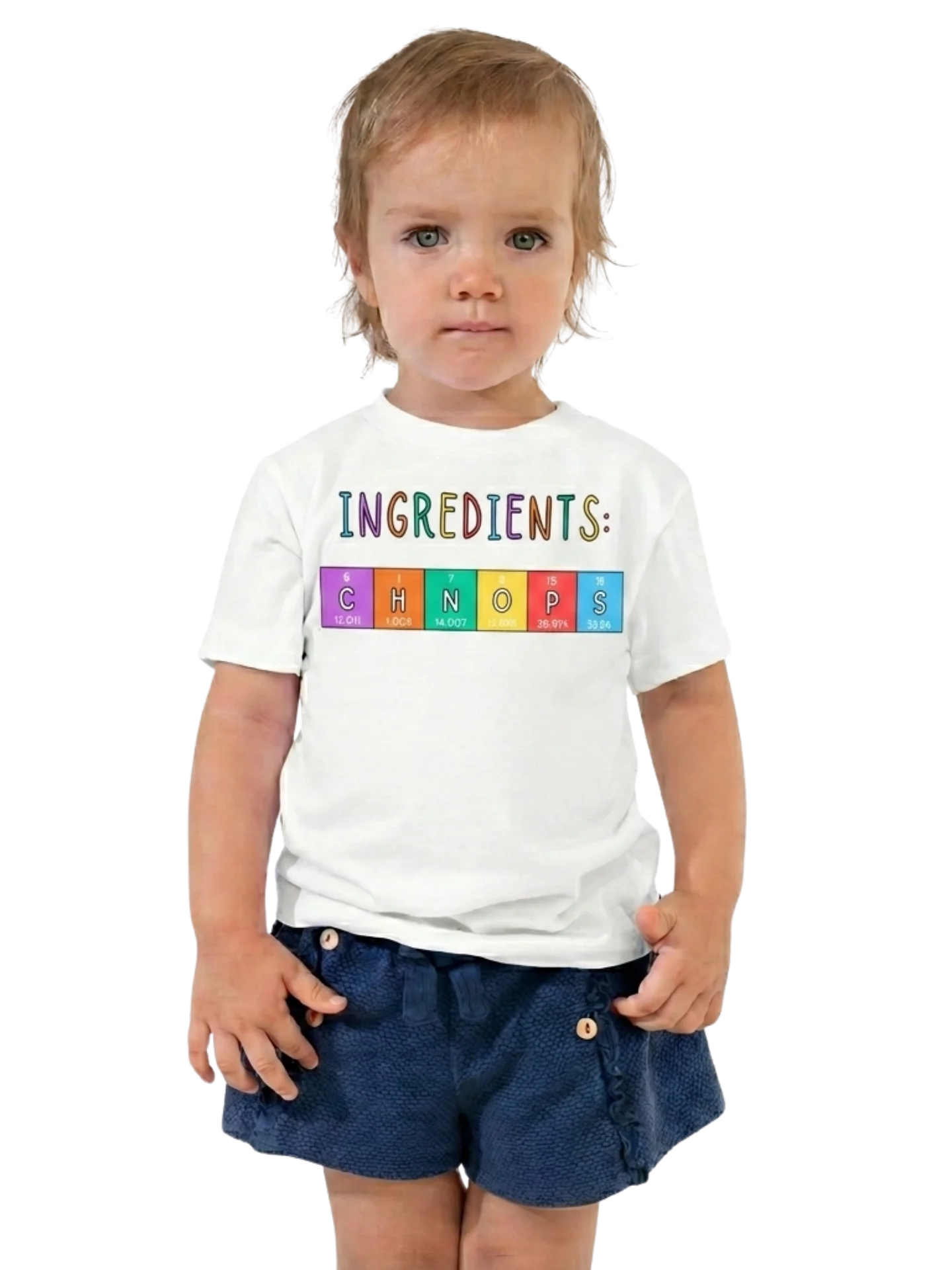 CHNOPS Elements of Life - Science Toddler T-Shirt in White product image (1)