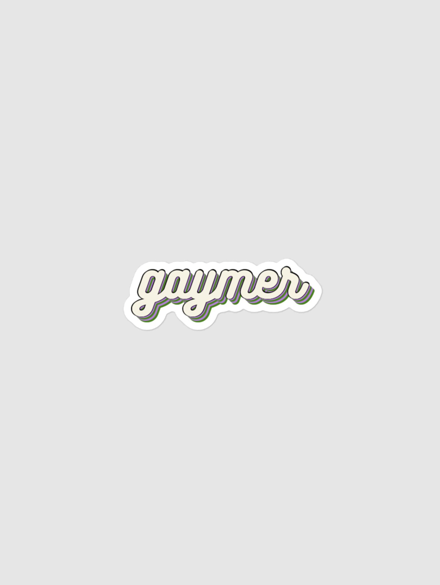 GAYMER STICKER - GENDERQUEER PRIDE product image (1)