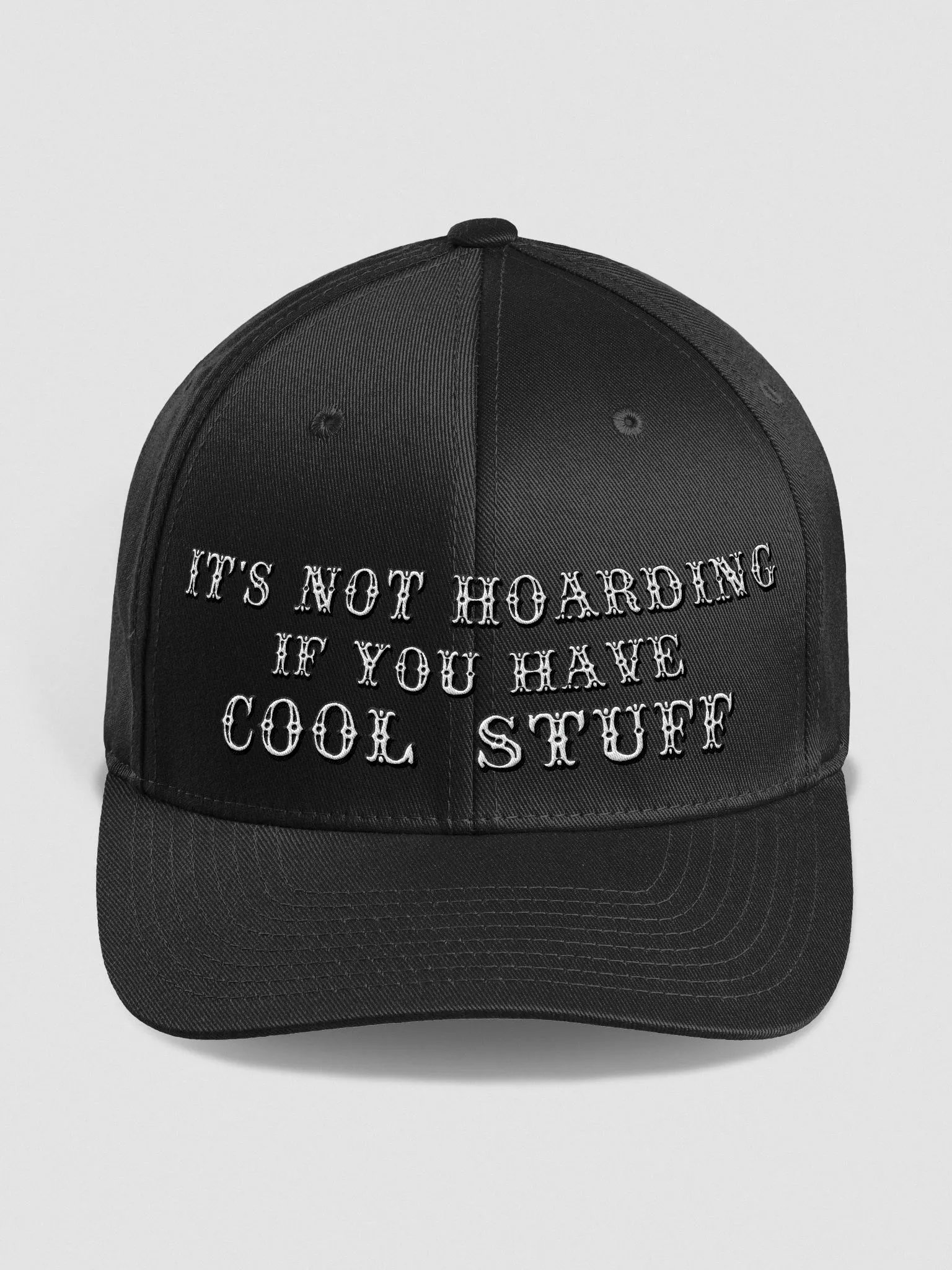 IT'S NOT HOARDING (Embroidered Fitted Cap) product image (1)