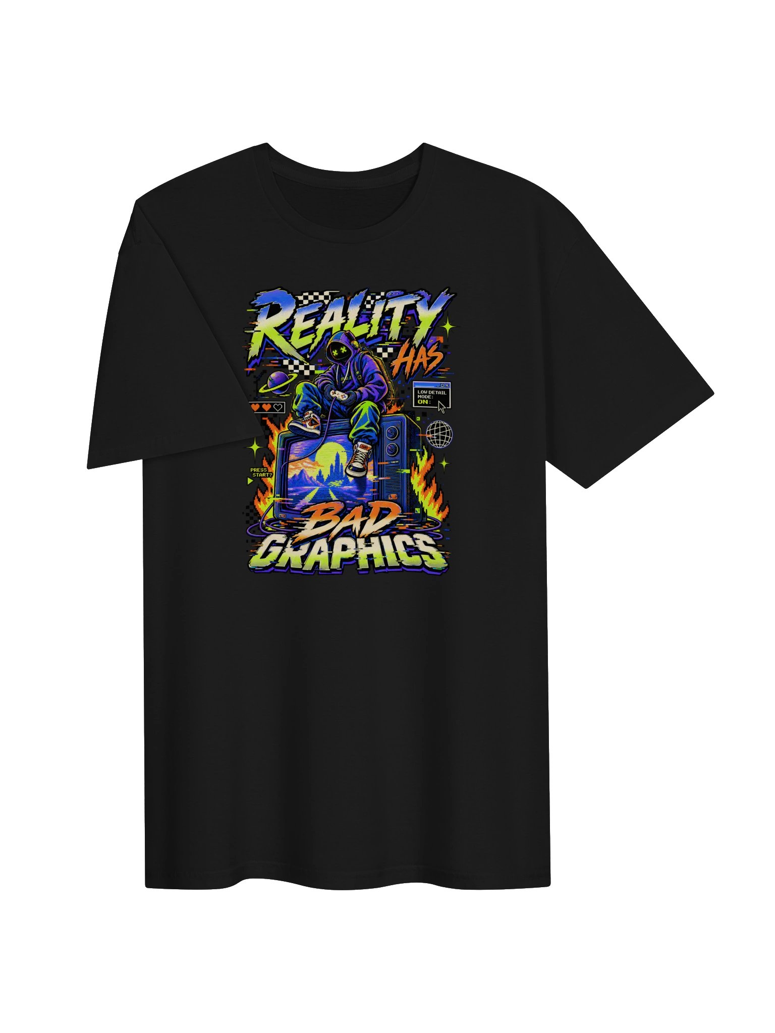 Reality Has Bad Graphics Retro Gamer Tee product image (4)
