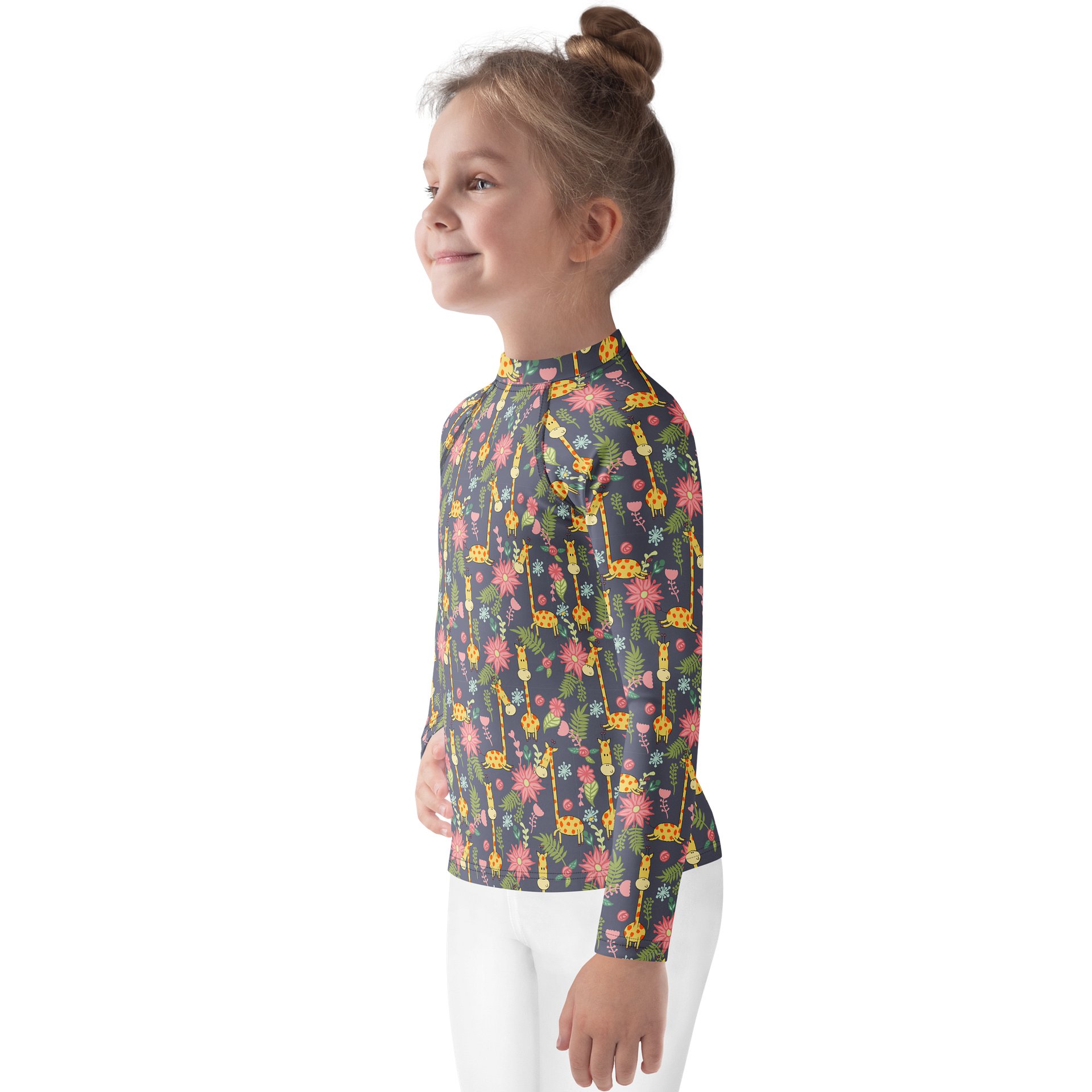 Tropical Giraffe Adventure Kids Rash Guard product image (3)