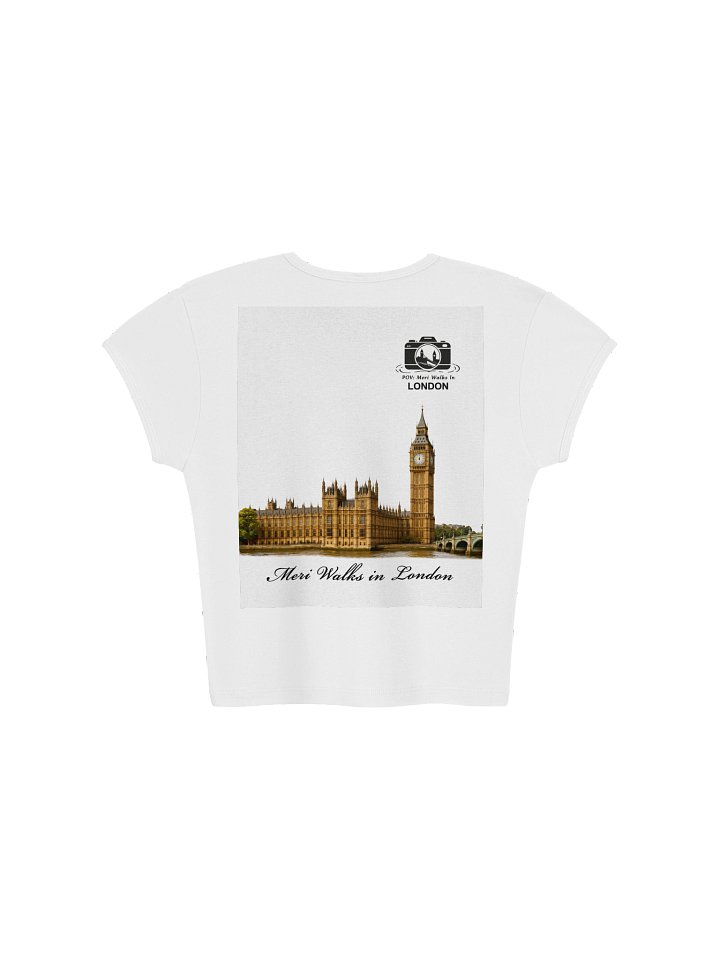 Big Ben Design 1 Womens Ribbed Baby Tee Crop Top product image (2)