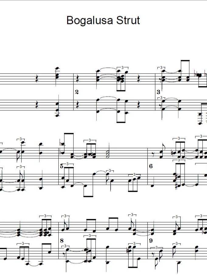Bogalusa Strut - Piano sheet music product image (1)