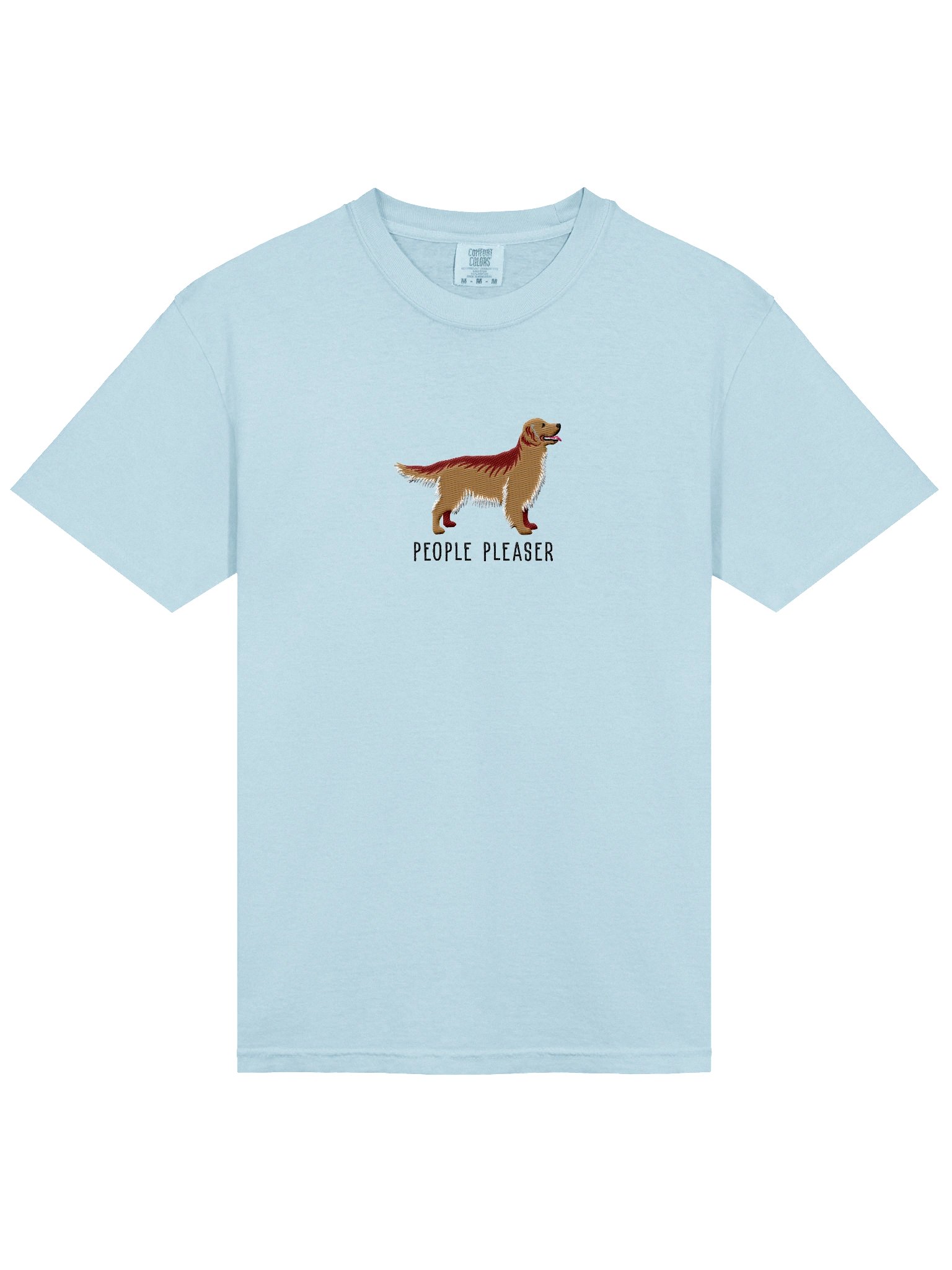 People Pleaser T-Shirt(Embroidered) of a Golden Retriever product image (6)