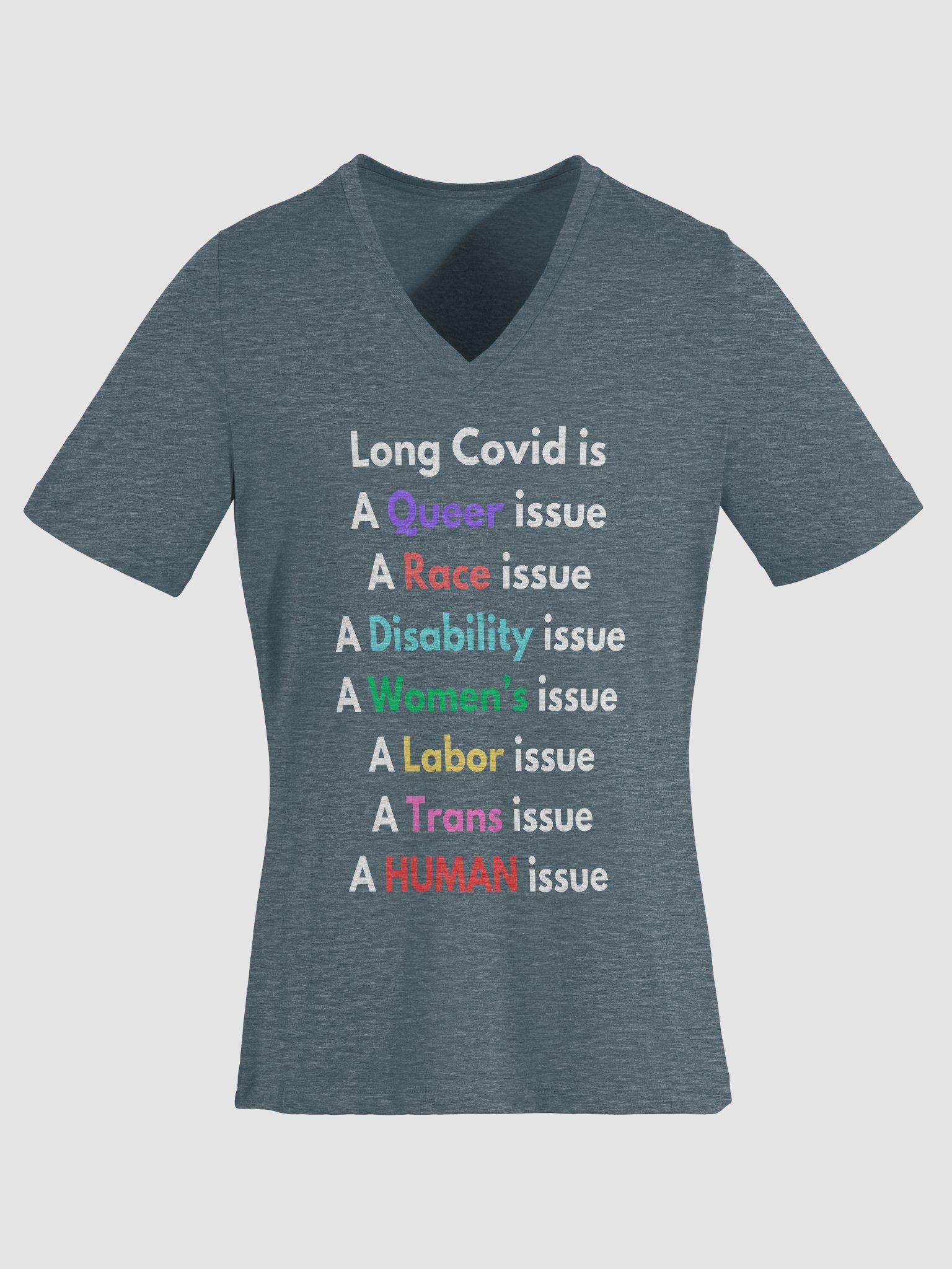 Long Covid Is Relaxed V-Neck Tee product image (6)