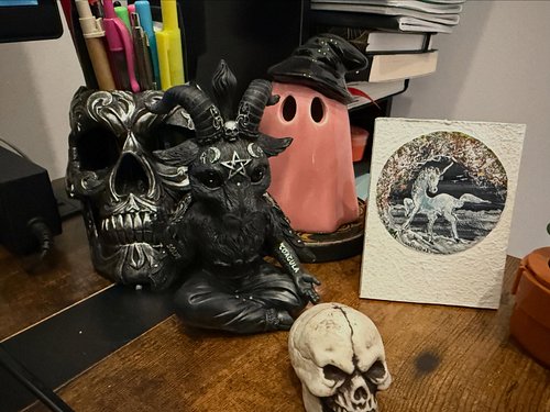 Today’s #happyday. 

My desk knickknacks. I’m not much of a “stuff” person, but I love all the magic rocks, lego minifigs, gh...