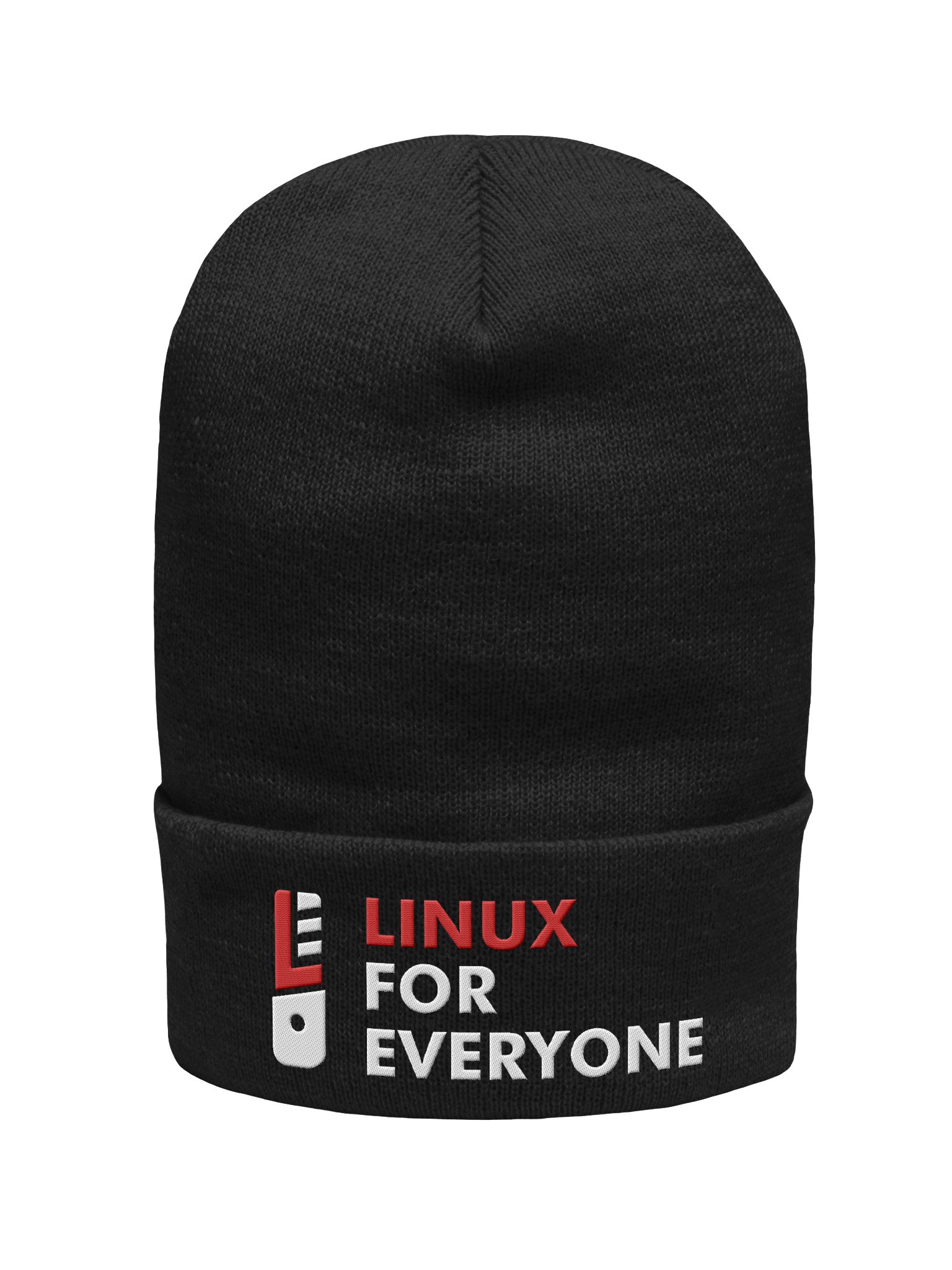 L4E Cuffed Beanie: Dark Mode Crimson product image (2)