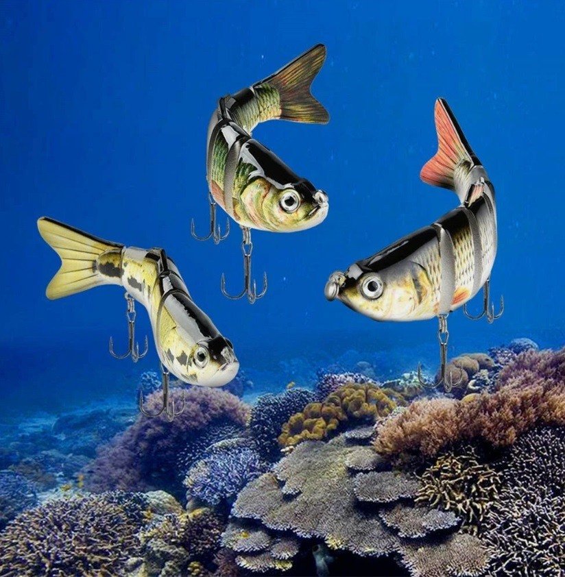 5-Piece Multi-Jointed Bionic Swimbait Set - 6-Segment Lifelike Crucian Carp Lure Kit product image (3)