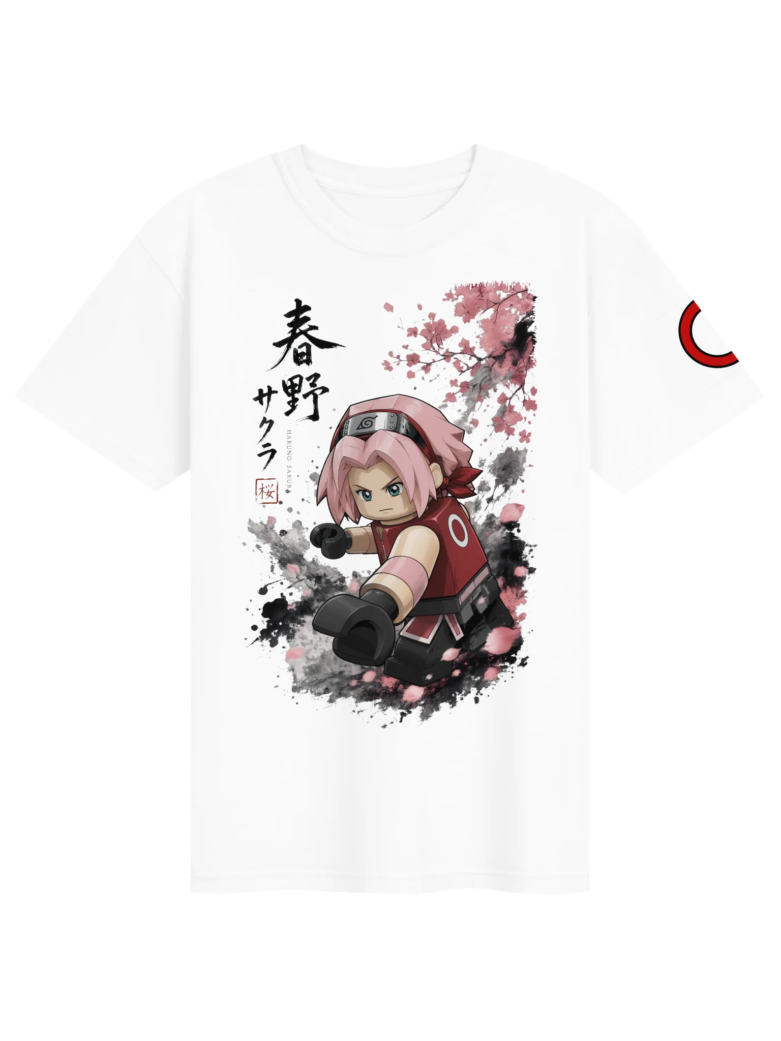 Pink Warrior Sakura Lego-Style Tee product image (2)