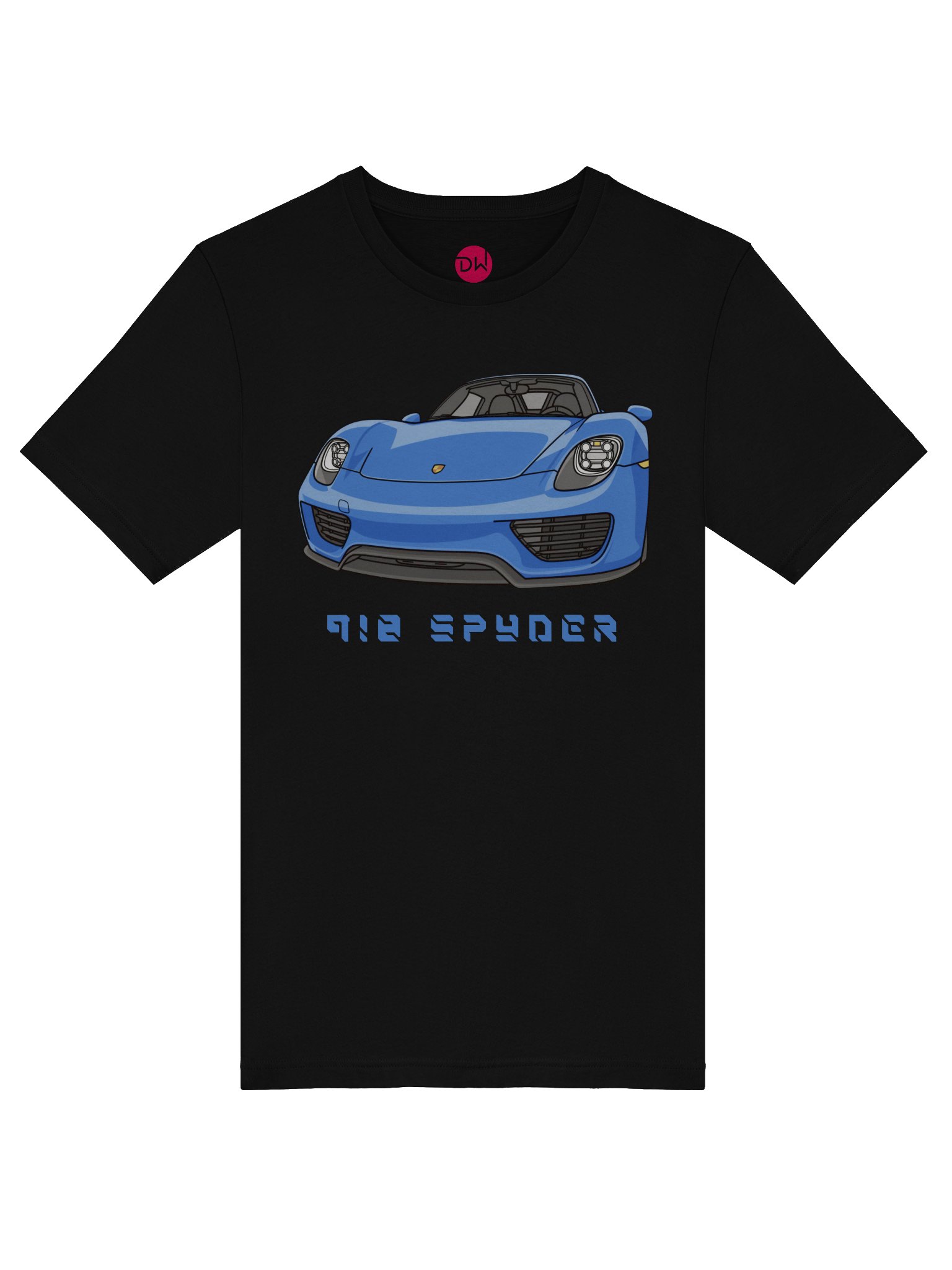 Blue Porsche 918 Spyder Shirt (Retro, Sketch, Silhouette) product image (40)
