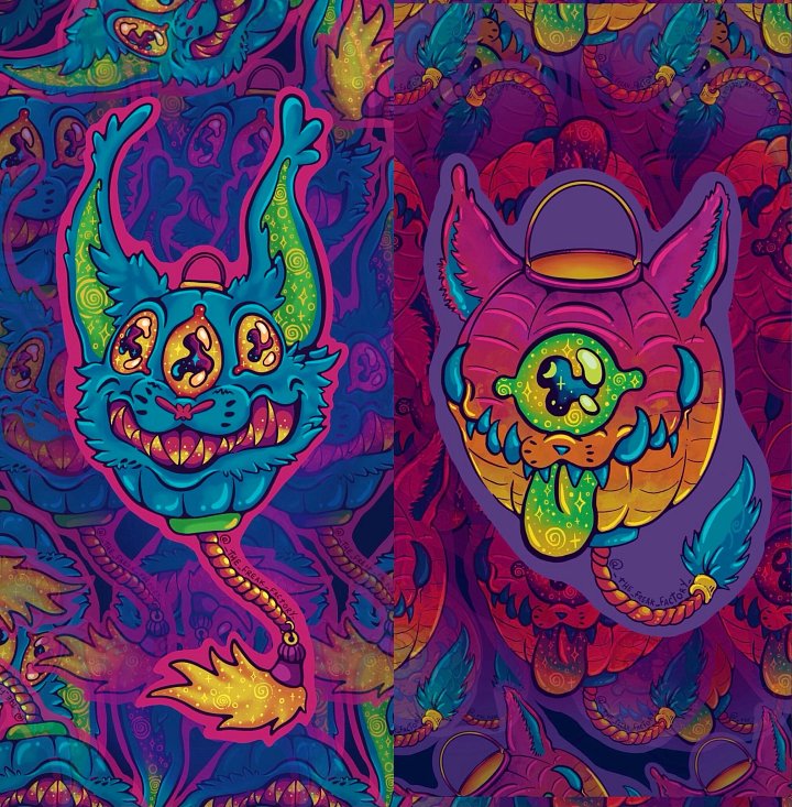 Blue Chōchin'obake Japanese Yokai product image (2)