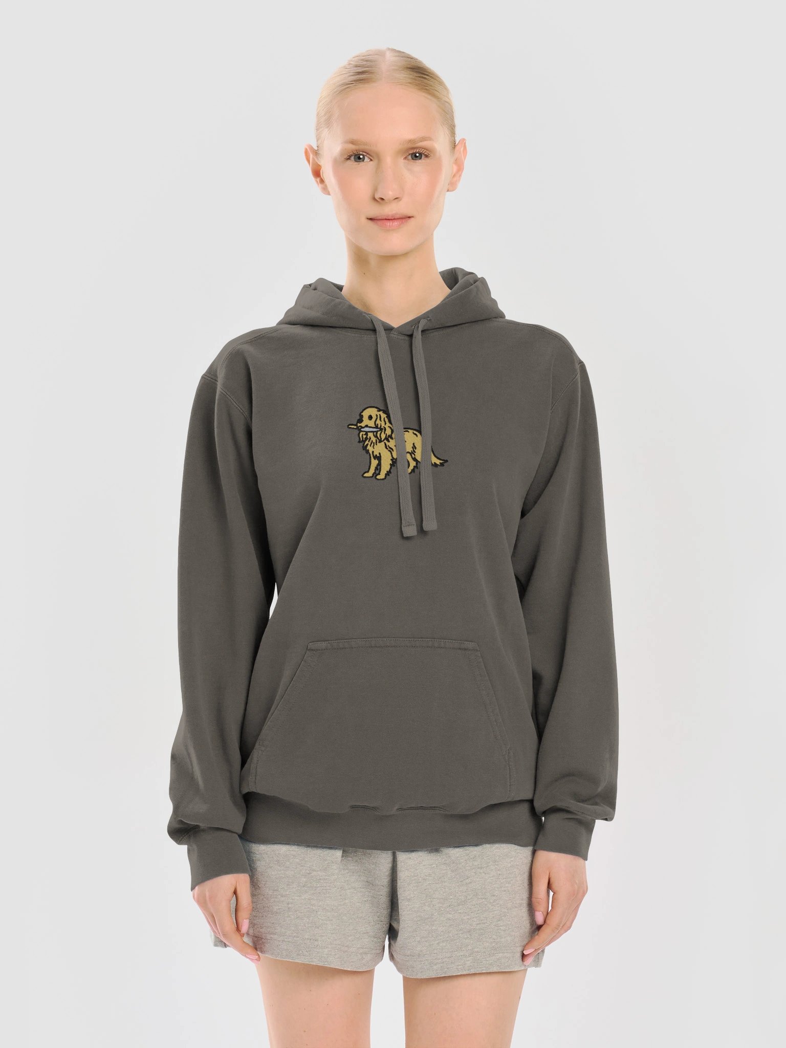 Funny Chibi-Style Cavalier King Charles Spaniel(Ruby) Embroidered Premium Hoodie product image (28)