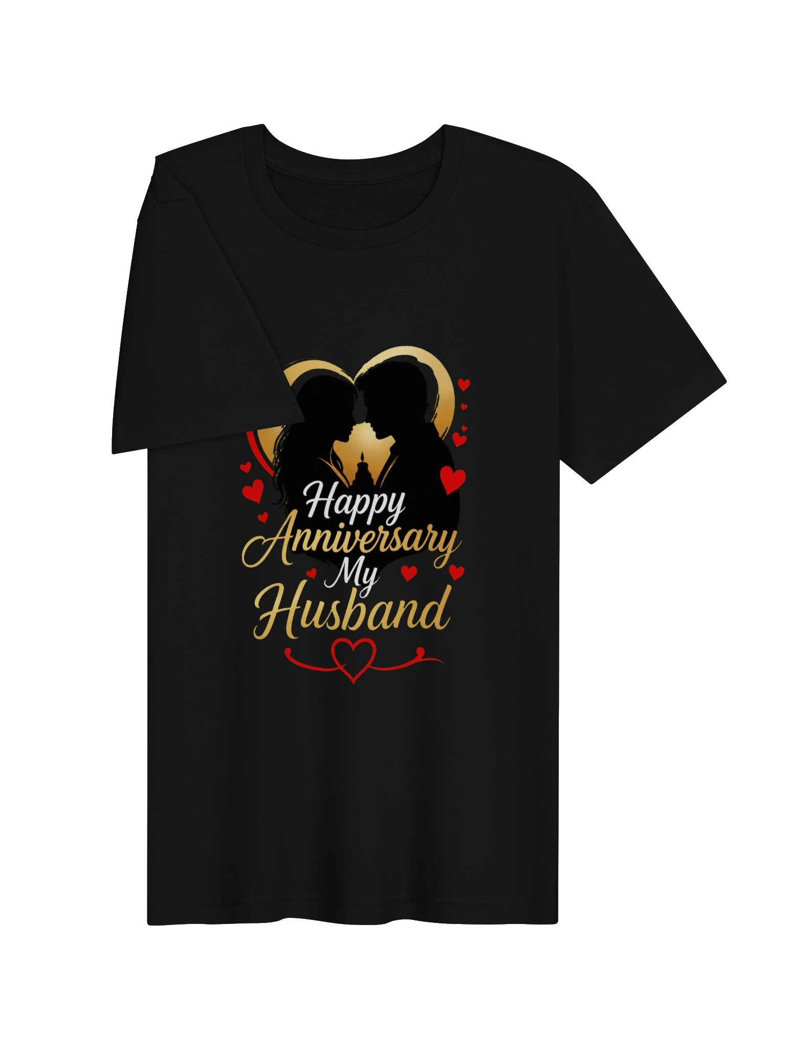 Happy Anniversary My Husband T-Shirt - Couple Silhouette product image (7)