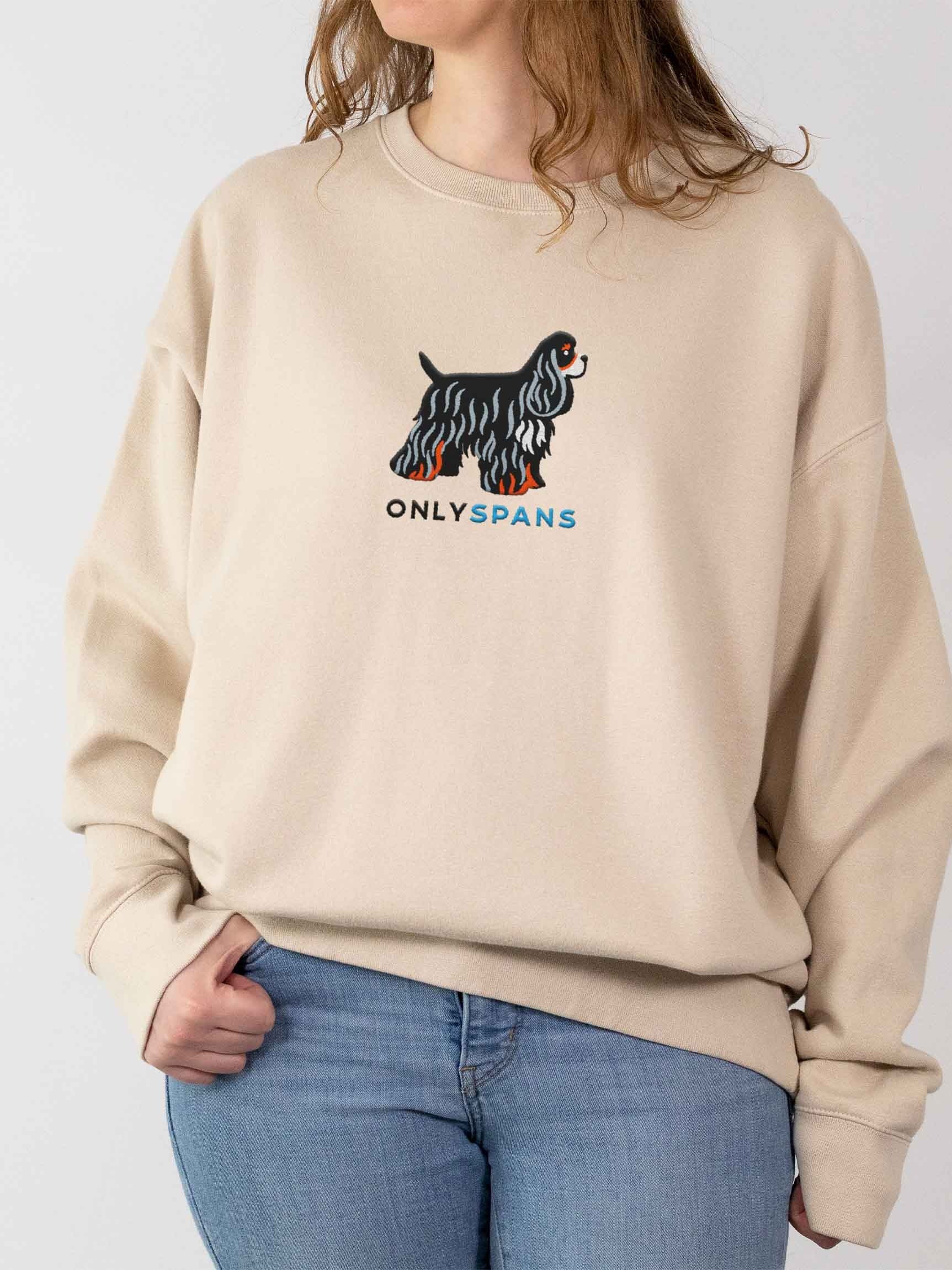 Only Spans Sweatshirt (Embroidered) of an American Cocker Spaniel(Tricolor) product image (2)