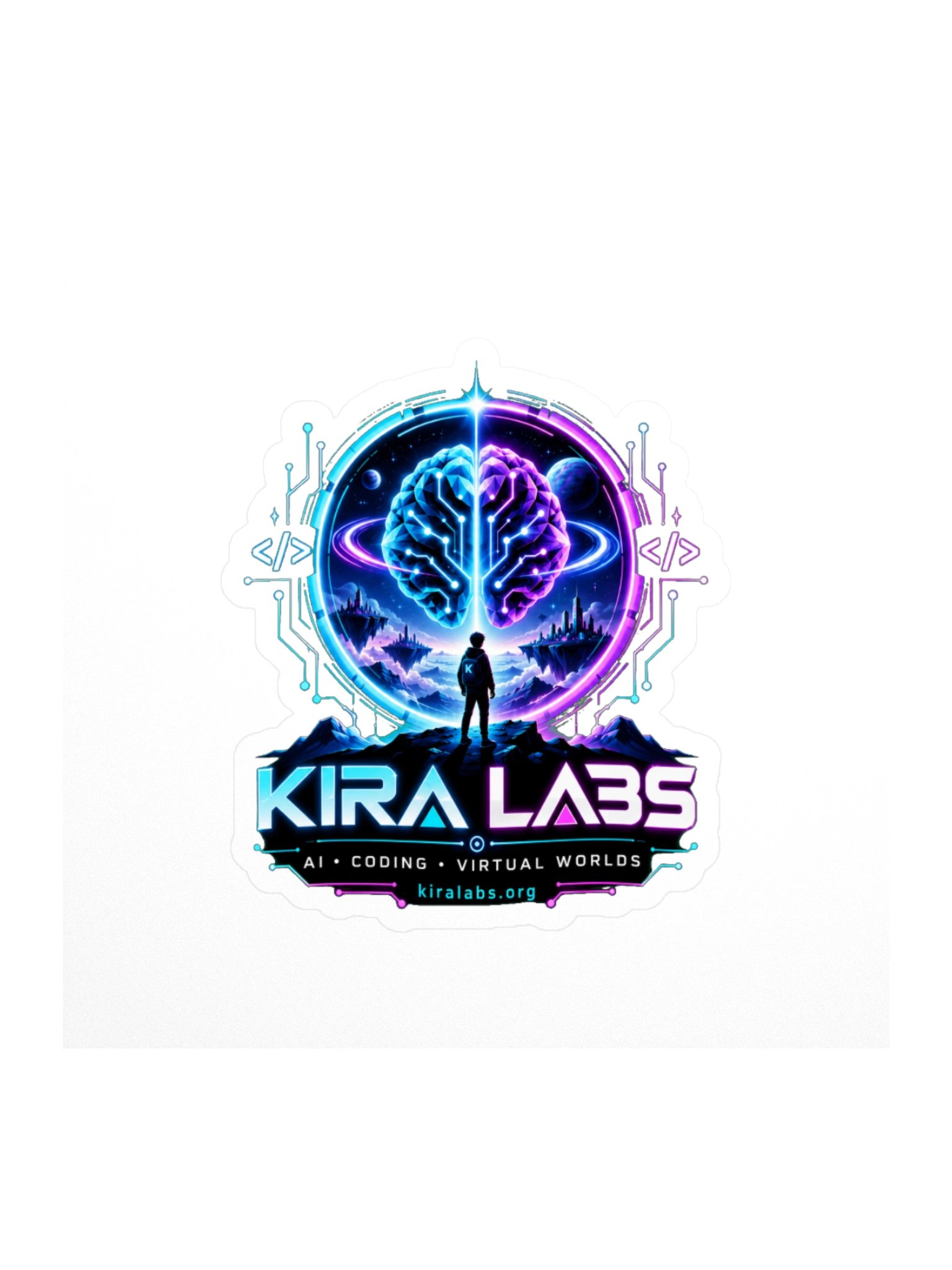 Kira Labs AI Coding Virtual Worlds Sticker product image (1)