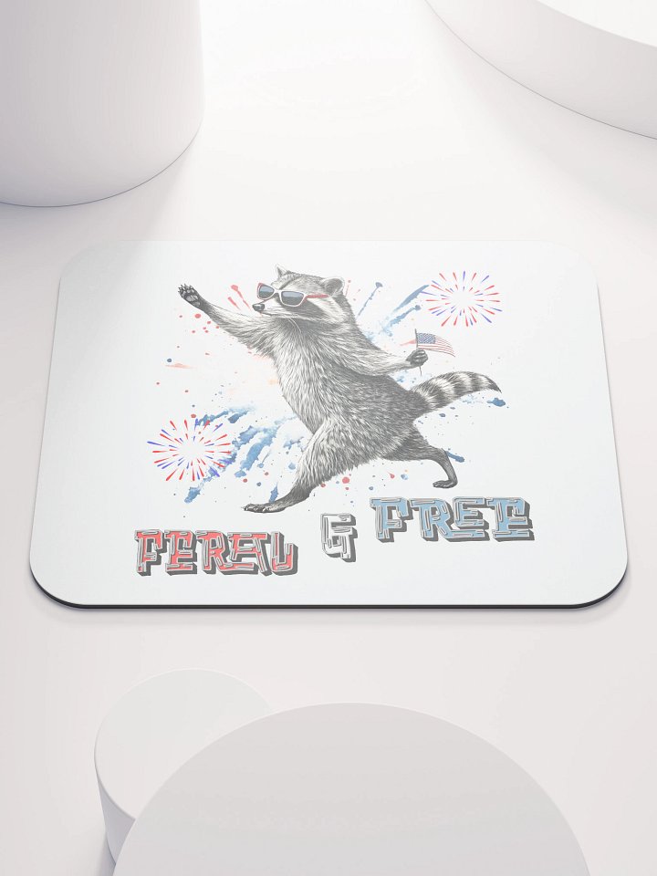 Feral And Free Raccoon Mouse Pad product image (1)