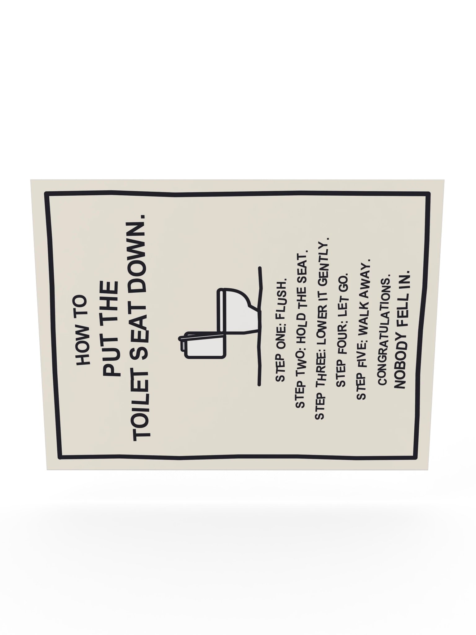 How to Put the Toilet Seat Down (Bathroom Sign) product image (24)