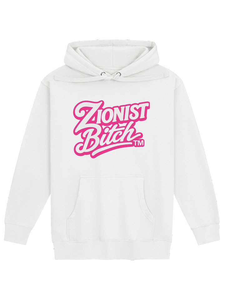Zionist Bitch Script Hoodie (White) product image (1)